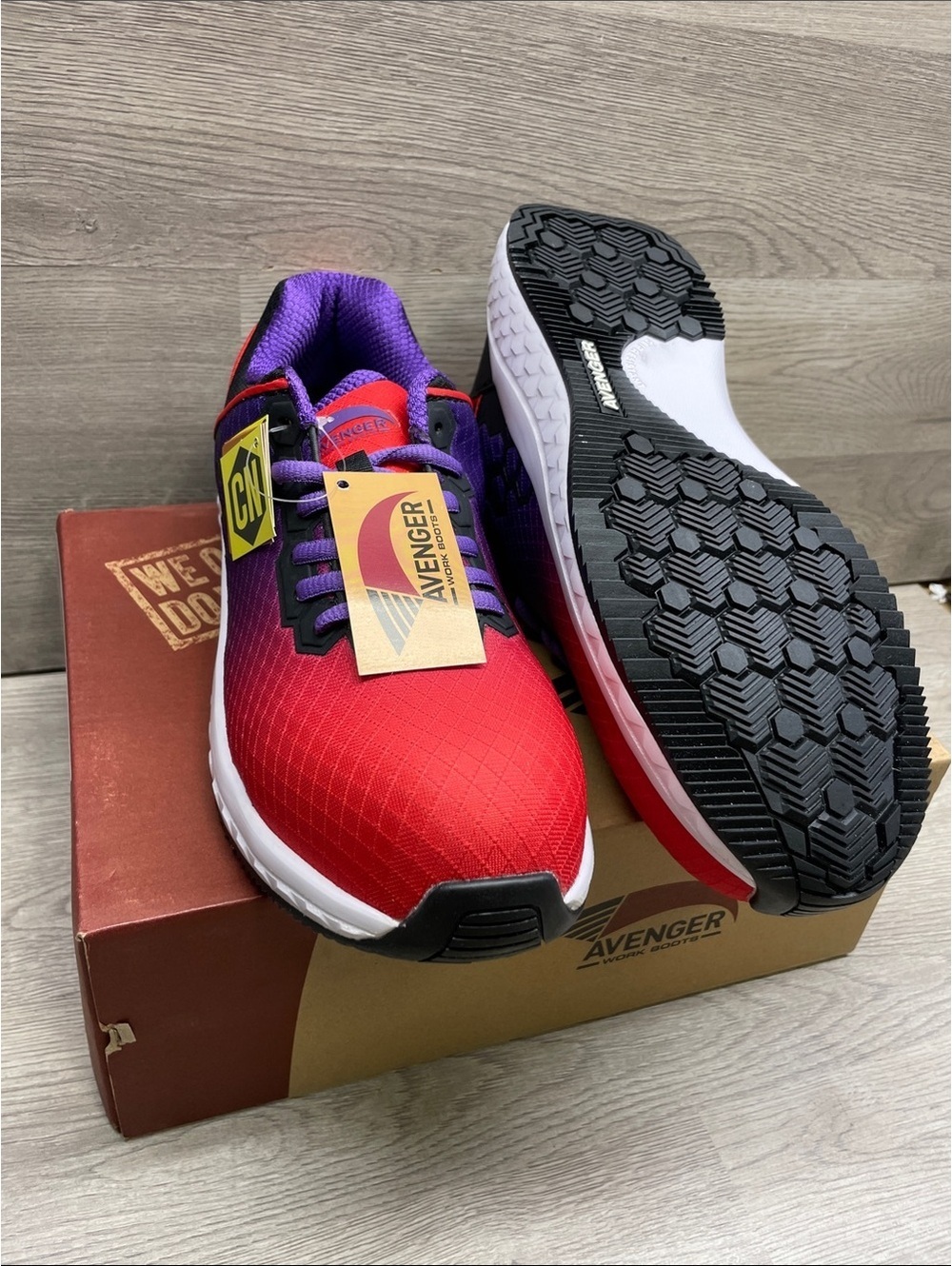 Avenger Red and Purple Women's Athletic Running Shoes #178